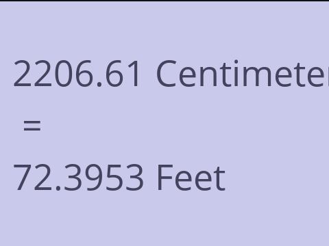 2206.61 CM TO FEET