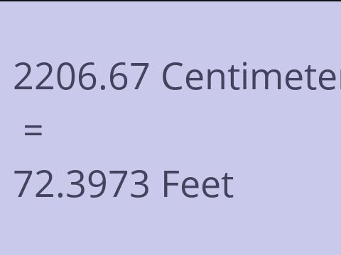 2206.67 CM TO FEET