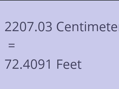 2207.03 CM TO FEET