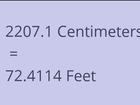 2207.1 CM TO FEET