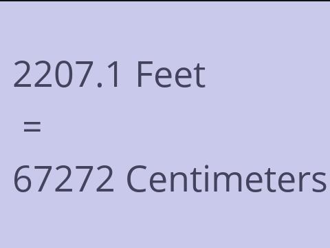 2207.1 FEET TO CM
