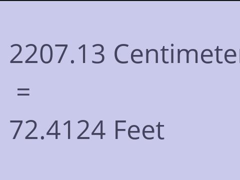 2207.13 CM TO FEET