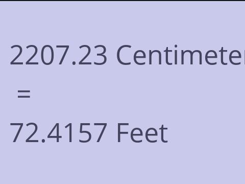 2207.23 CM TO FEET