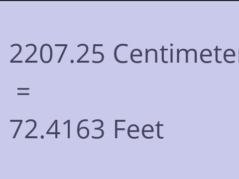 2207.25 CM TO FEET