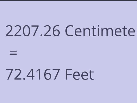 2207.26 CM TO FEET