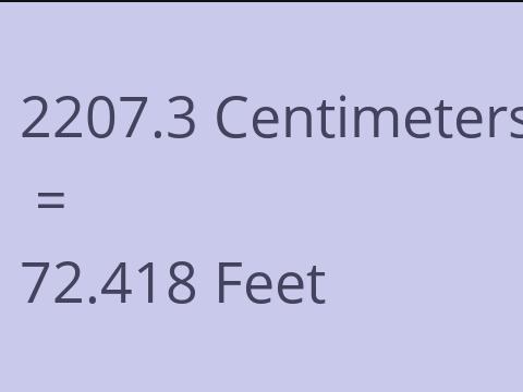 2207.3 CM TO FEET