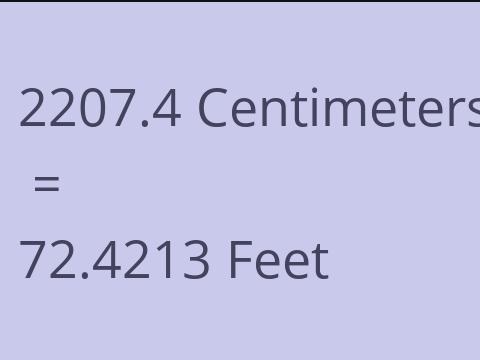 2207.4 CM TO FEET