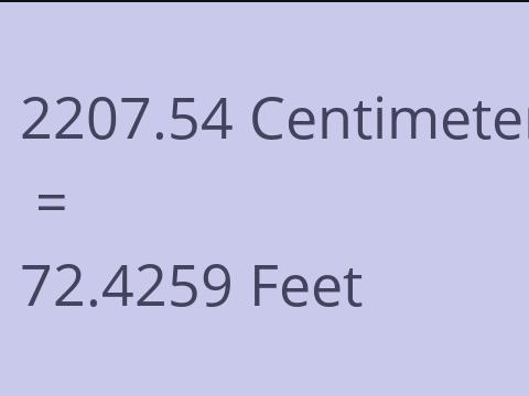 2207.54 CM TO FEET