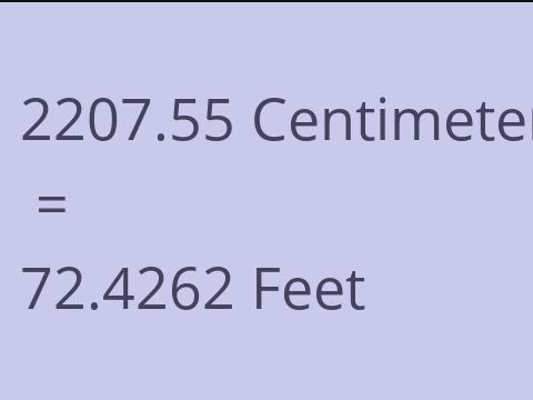 2207.55 CM TO FEET