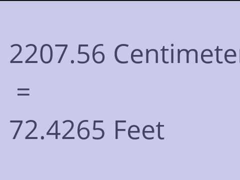 2207.56 CM TO FEET