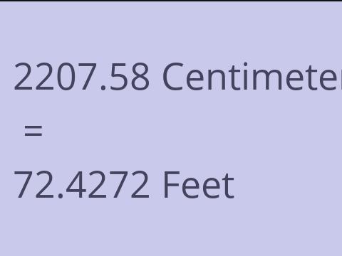 2207.58 CM TO FEET