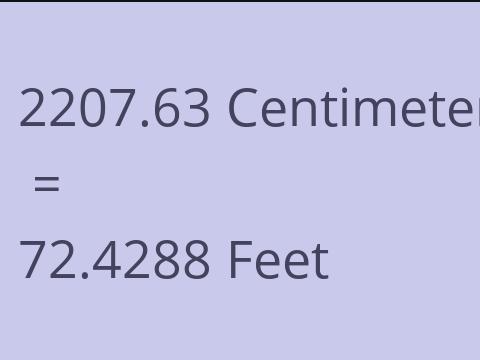 2207.63 CM TO FEET