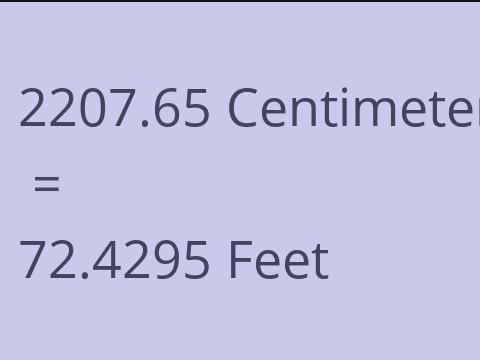 2207.65 CM TO FEET
