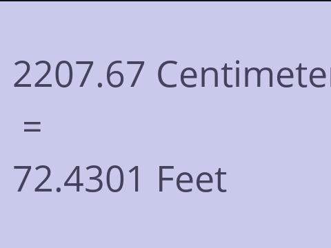 2207.67 CM TO FEET