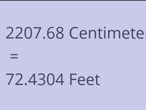 2207.68 CM TO FEET