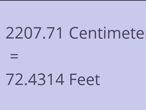 2207.71 CM TO FEET