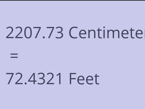 2207.73 CM TO FEET
