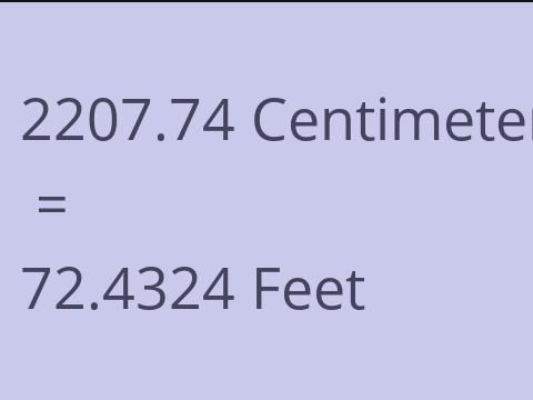 2207.74 CM TO FEET