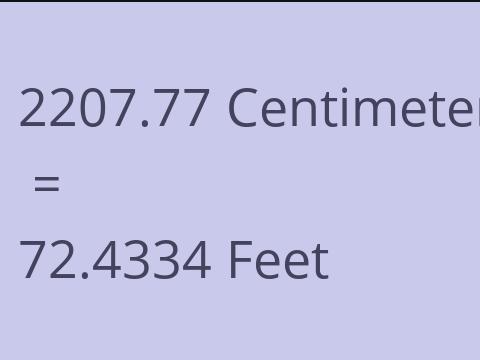 2207.77 CM TO FEET