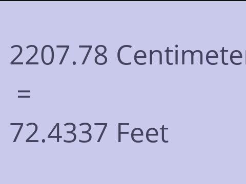 2207.78 CM TO FEET