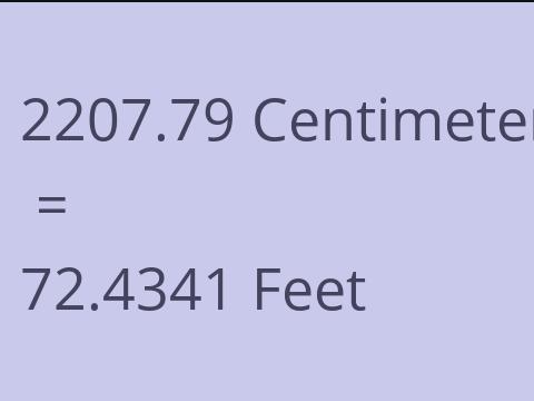 2207.79 CM TO FEET