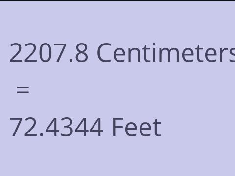 2207.8 CM TO FEET