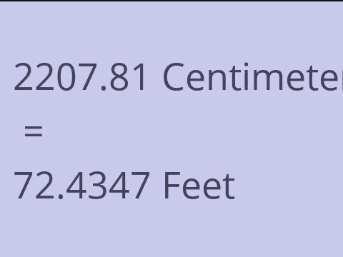 2207.81 CM TO FEET