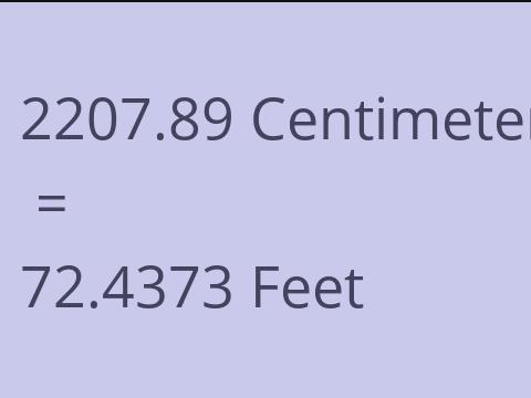 2207.89 CM TO FEET