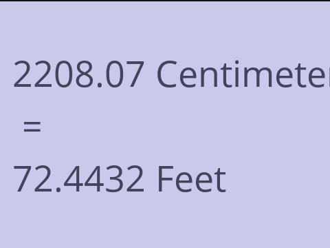 2208.07 CM TO FEET