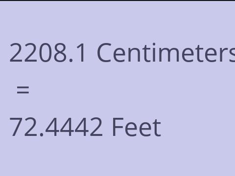 2208.1 CM TO FEET