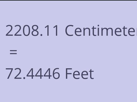 2208.11 CM TO FEET