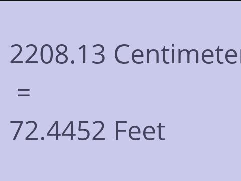 2208.13 CM TO FEET