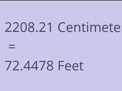 2208.21 CM TO FEET