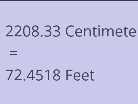 2208.33 CM TO FEET