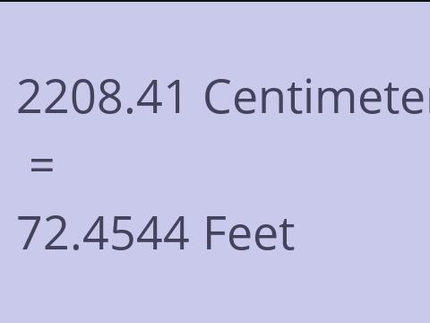 2208.41 CM TO FEET