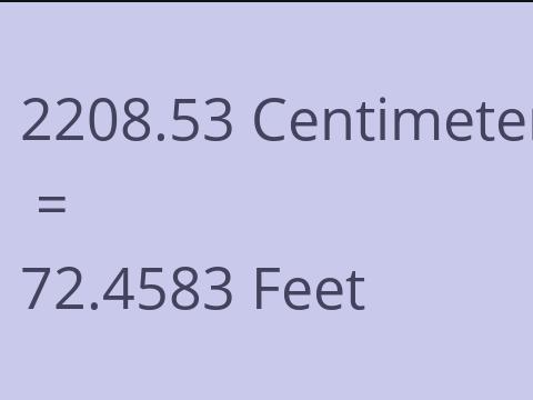 2208.53 CM TO FEET
