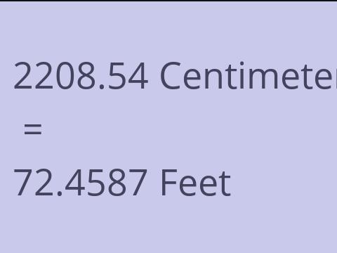 2208.54 CM TO FEET