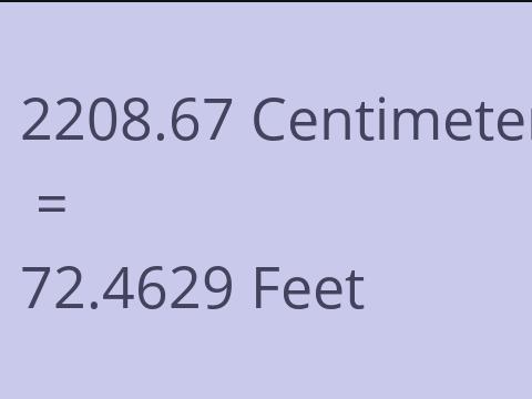 2208.67 CM TO FEET