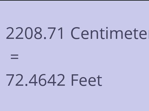 2208.71 CM TO FEET