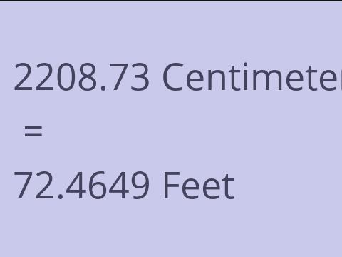 2208.73 CM TO FEET