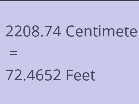 2208.74 CM TO FEET
