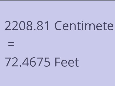 2208.81 CM TO FEET