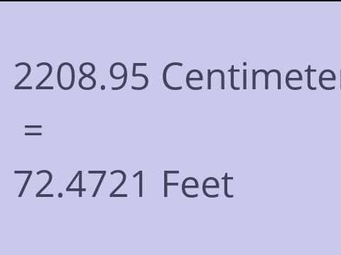 2208.95 CM TO FEET