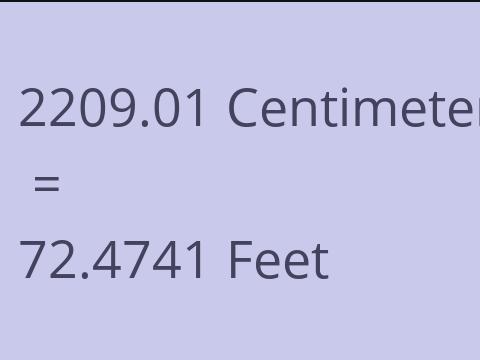 2209.01 CM TO FEET