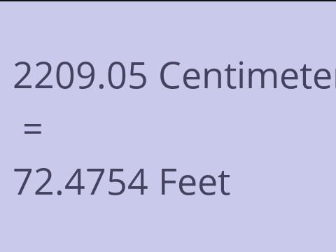 2209.05 CM TO FEET