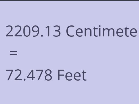 2209.13 CM TO FEET