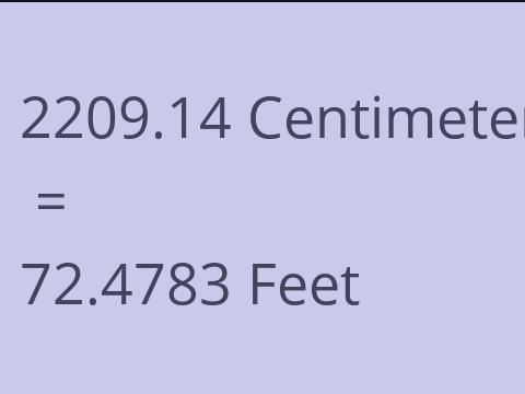 2209.14 CM TO FEET
