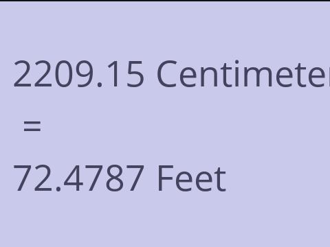 2209.15 CM TO FEET