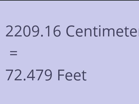 2209.16 CM TO FEET