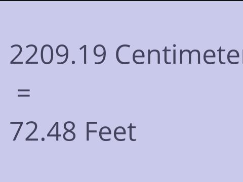 2209.19 CM TO FEET